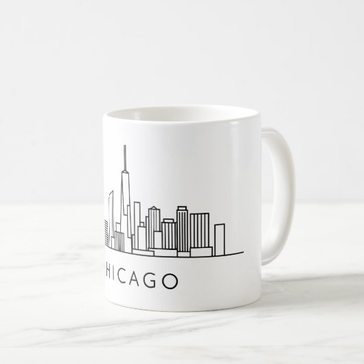 Chicago Skyline - Stadtbild Kaffeetasse (VorderseiteRechts)