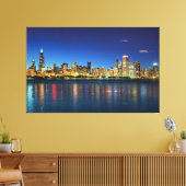 Chicago Skyline Sunset Leinwanddruck (Insitu (Wohnzimmer))