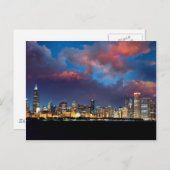 Chicago Skyline Sunset Postkarte (Vorne/Hinten)