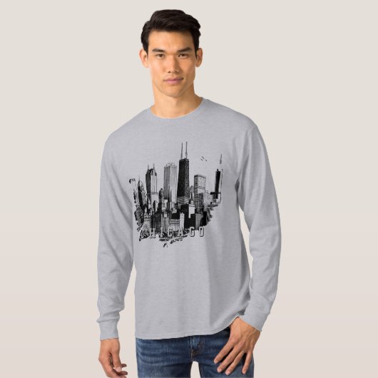 Chicago Skyline T - Shirt (Vorne ganz)