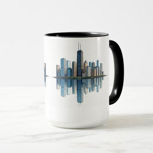 Chicago Skyline Tasse (VorderseiteRechts)