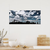 Chicago Skyline, Tinte Poster (Küche)