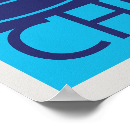 Chicago Skyline Travel Poster (Ecke)