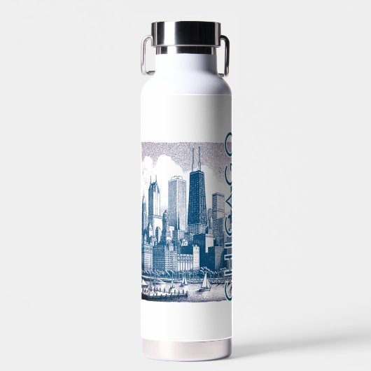 Chicago Skyline Trinkflasche (Vorne)