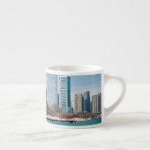 Chicago-Skyline über gefrorenem Michigansee Espressotasse (Rechts)
