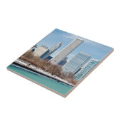 Chicago-Skyline über gefrorenem Michigansee Fliese (Seite)