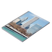 Chicago-Skyline über gefrorenem Michigansee Notizblock (Linke Seite)