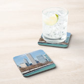 Chicago-Skyline über gefrorenem Michigansee Untersetzer (Rechte Seite)