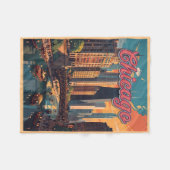 Chicago Skyline Ufer Fleecedecke (Vorderseite (Horizontal))