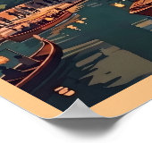 Chicago Skyline Ufer Poster (Ecke)