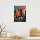 Chicago Skyline Ufer Poster (Küche)