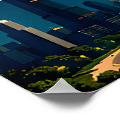 Chicago Skyline und Lake Michigan Poster (Ecke)