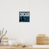 Chicago Skyline und Lake Michigan Poster (Küche)