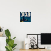 Chicago Skyline und Lake Michigan Poster (Heimbüro)