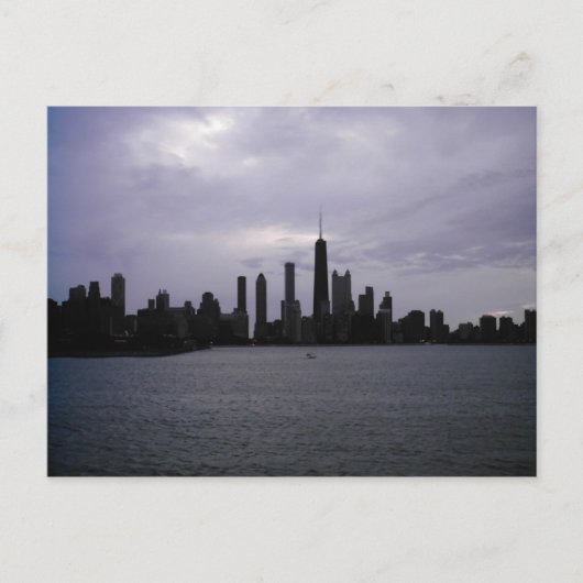 Chicago Skyline und Lake Michigan Postkarte (Vorderseite)