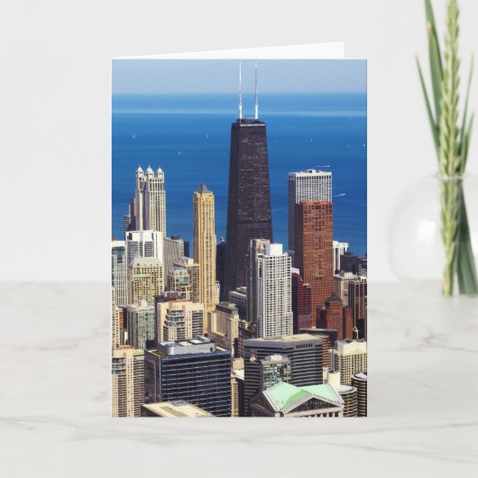 Chicago Skyline und Sehenswürdigkeiten Karte (Vorderseite)