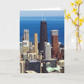 Chicago Skyline und Sehenswürdigkeiten Karte (Gelbe Blume)