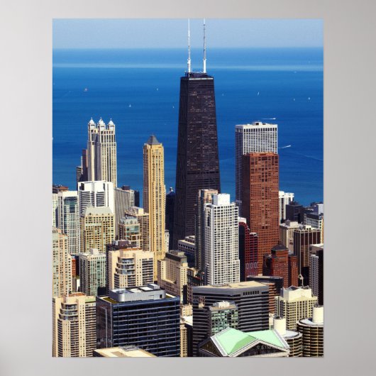 Chicago Skyline und Sehenswürdigkeiten Poster (Vorne)