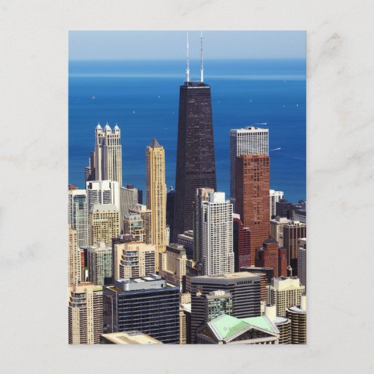 Chicago Skyline und Sehenswürdigkeiten Postkarte (Vorderseite)