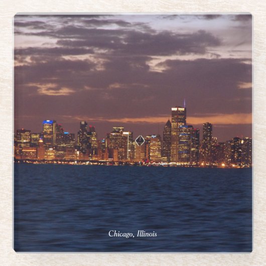 Chicago Skyline Untersetzer (Vorderseite)