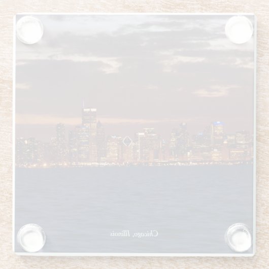 Chicago Skyline Untersetzer (Rückseite)