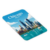 Chicago Skyline USA Magnet (Rechte Seite)