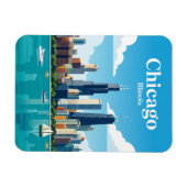 Chicago Skyline USA Magnet (Horizontal)