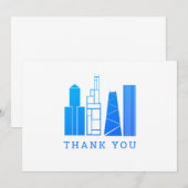 Chicago Skyline Vielen Dank Dankeskarte (Vorne/Hinten)