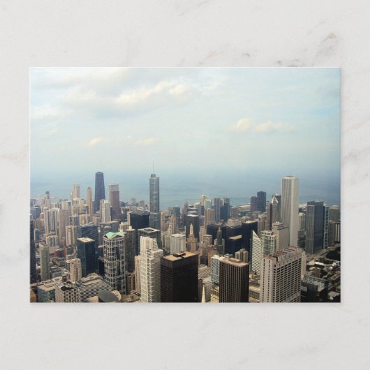 Chicago Skyline View From Willis Tower Postkarte (Vorderseite)