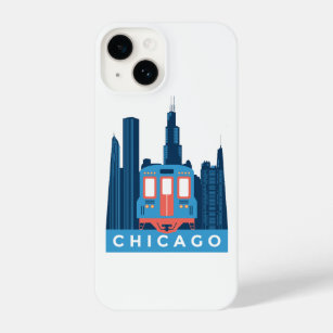 Chicago Skyline Vintage Travel iPhone 14 Hülle