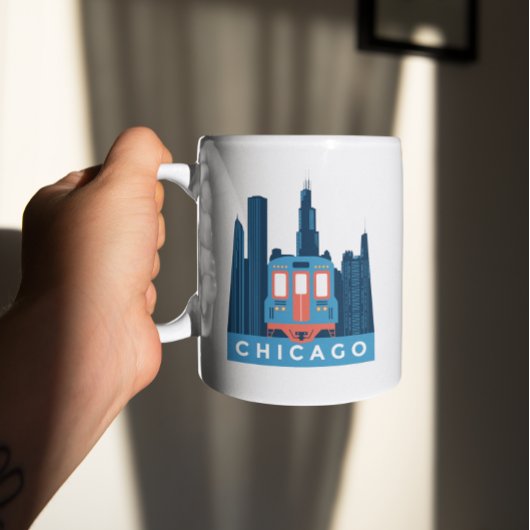 Chicago Skyline Vintage Travel Kaffeetasse