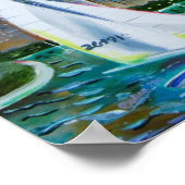 Chicago Skyline vom Lake Michigan Poster (Ecke)