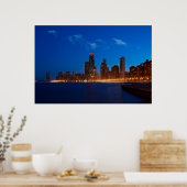 Chicago Skyline von North Avenue Beach Poster (Küche)