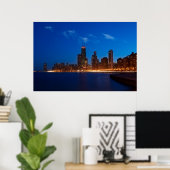 Chicago Skyline von North Avenue Beach Poster (Heimbüro)