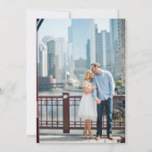 Chicago Skyline Wedding Einladung (Rückseite)