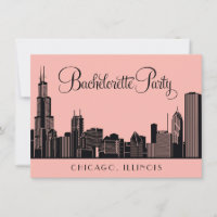 Chicago Skyline Wedding Junggeselinnen-Abschied Bl