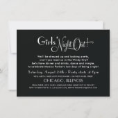 Chicago Skyline Wedding Junggeselinnen-Abschied Wh Einladung (Rückseite)