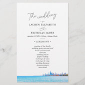 Chicago Skyline Wedding Program (Vorderseite)