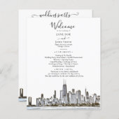 Chicago Skyline Wedding Program (Vorne/Hinten)