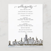 Chicago Skyline Wedding Program (Rückseite)