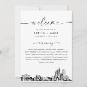 Chicago Skyline Wedding Program 12x18 Flat Card Einladung (Vorderseite)