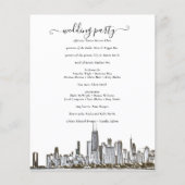 Chicago Skyline Wedding Program Flyer (Hinten)