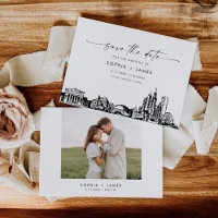 Chicago Skyline Wedding Save the Date Card