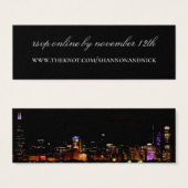Chicago Skyline Wedding Website Enclosure Card (Vorne & Hinten)