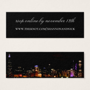 Chicago Skyline Wedding Website Enclosure Card