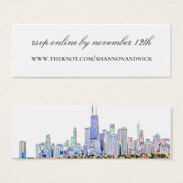 Chicago Skyline Wedding Website Enclosure Card