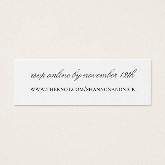 Chicago Skyline Wedding Website Enclosure Card (Vorderseite)