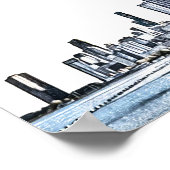 Chicago Skyline Wedding Welcome Sign Poster (Ecke)