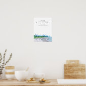 Chicago Skyline Wedding Welcome Sign Poster (Küche)