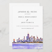 Chicago Skyline Wohnung ¡Apartar la fecha! Karte (Vorne/Hinten)